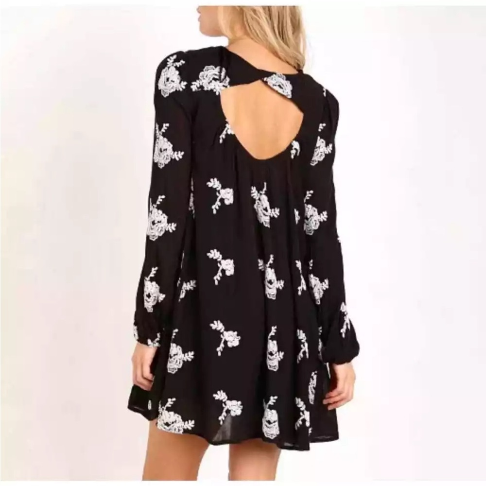 Free People Embroidered Austin Mini Dress Size M